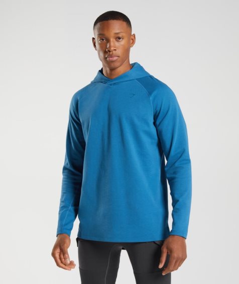 Men's Gymshark Studio Hoodie Blue | CA 01N537